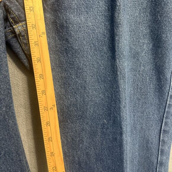 Levis 505 Regular Fit Straight Leg Jeans Mens 38x32 Blue Rigid Denim Classic - Picture 7 of 9